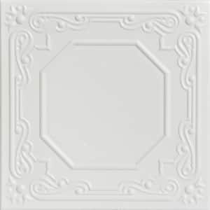 Topkapi Palace Dove White 1.6 ft. x 1.6 ft. Decorative Foam Glue Up Ceiling Tile (21.6 sq. ft./Case)