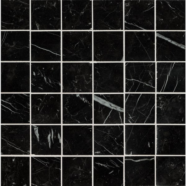 Black Marquinia 15 x 30 Bright Porcelain Tile -, HINTEX