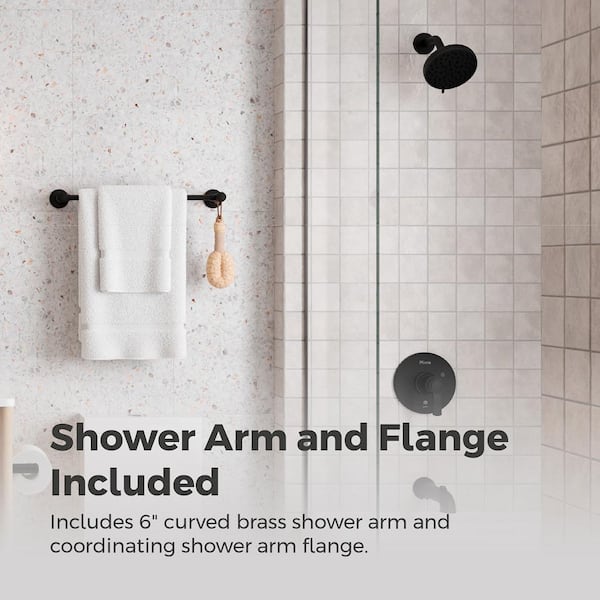 Briscoe Single Handle 6-Spray Tub and Shower Faucet 1.75 GPM in. Spot Defense Matte Black (Valve Included)