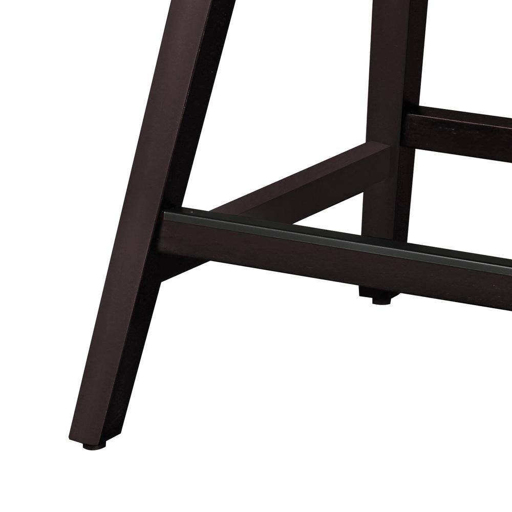 Charcoal Gray Swivel Counter Height Bar Stools with Wood Legs, Set of 2