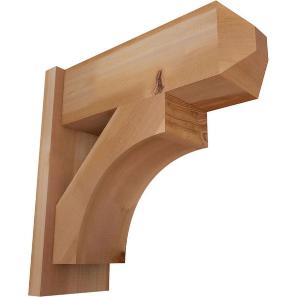 Ekena Millwork 8 in. x 20 in. x 20 in. Western Red Cedar Westlake Craftsman Smooth Outlooker