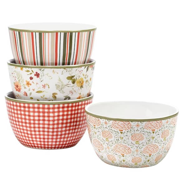 Nature's Song 23 fl.oz Assorted Colors Earthenware Dessert Bowl