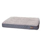 27 in. x 36 in. x 4 in. Small Gray/Geo Flower Superior Orthopedic Quilted-Top Bed