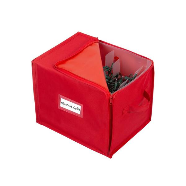 Simplify Stackable Christmas Tree Light Polypropylene Organizer Box