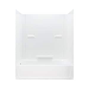 Durawall 60 in. L x 30 in. W x 73.75 in. H Rectangular Tub/ Shower Combo Unit in White with Left-Hand Drain