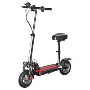 10 in. 500W 48V 12.5ah Electric Scooter Folding Adults off Road E-Scooter with Seat Up to 34-Miles Range Battery