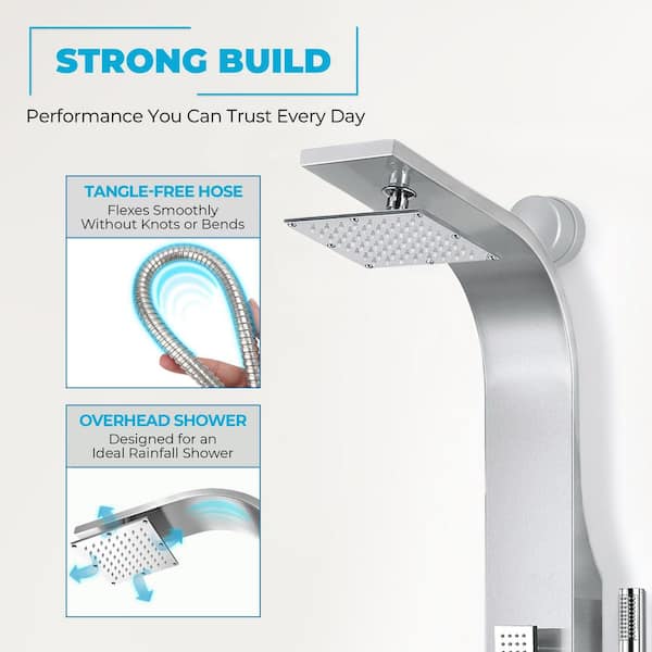 ANZZI Sans Series 40 in. Full Body Shower Panel System with Heavy