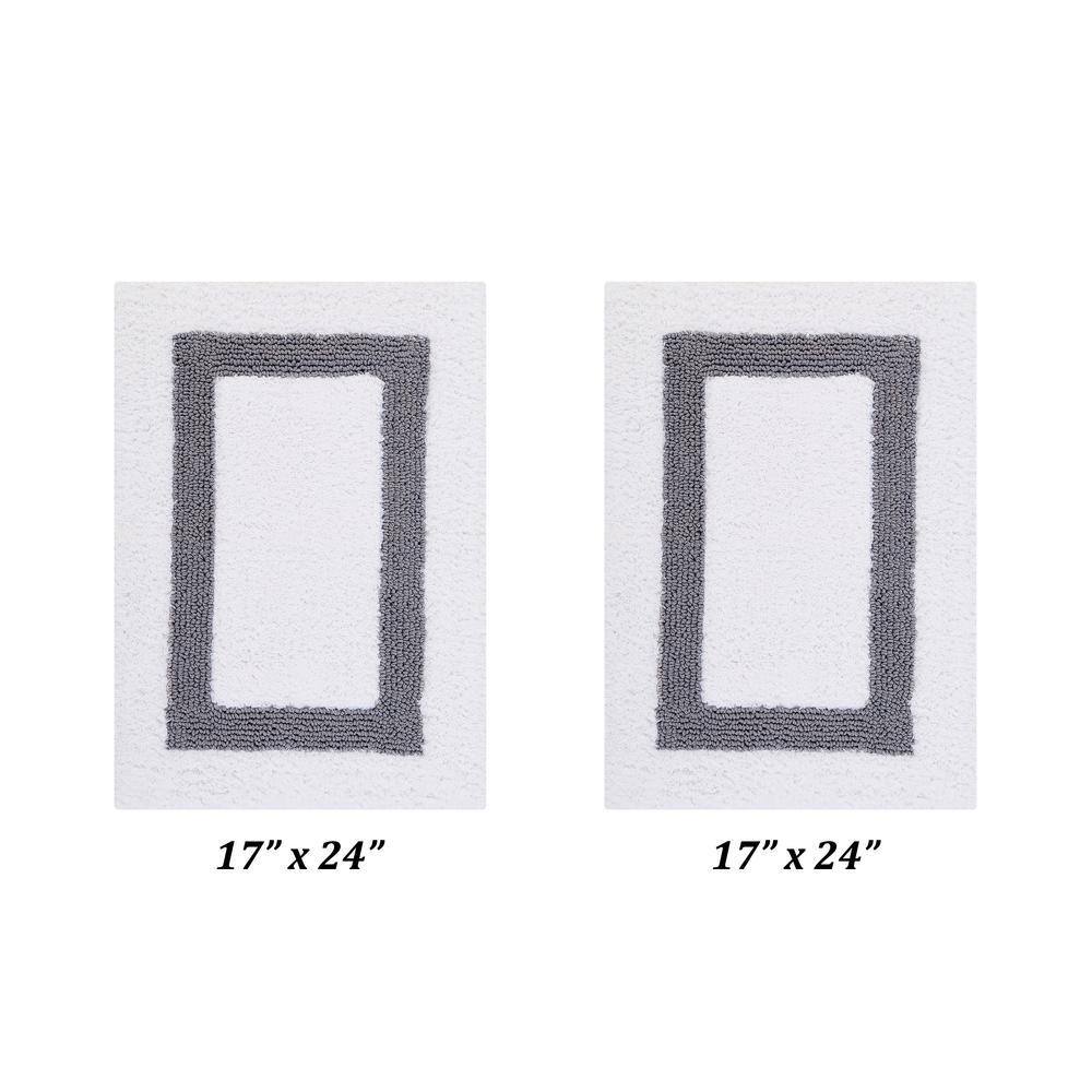 Better Trends Hotel Collection White/Gray 17 in. x 24 in. and 17 in. x ...