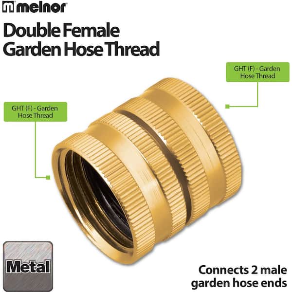 Metal Double Female Adapter Connect threaded pipe water hose or Water Pump 