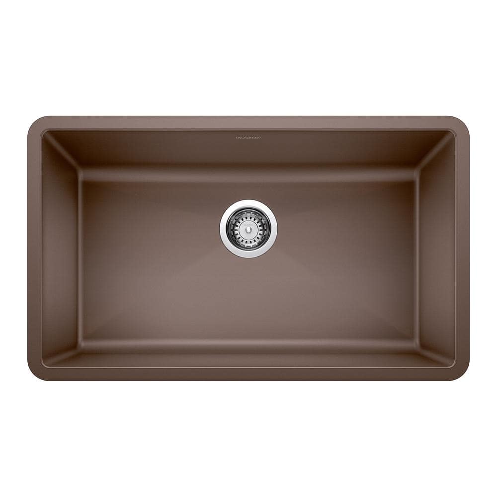 PRECIS Undermount Granite Composite 32 in. Single Bowl Kitchen Sink in Cafe