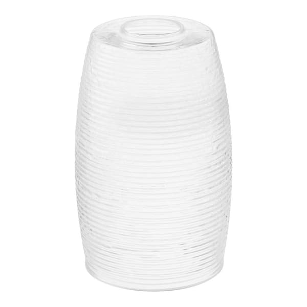 7.87 in. Clear Glass Cylindrical Pendant Light Shade With 2.25 in. Lip Fitter