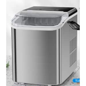 Small Portable Home Use Ice Maker in Silver, 26 qt. Cooler