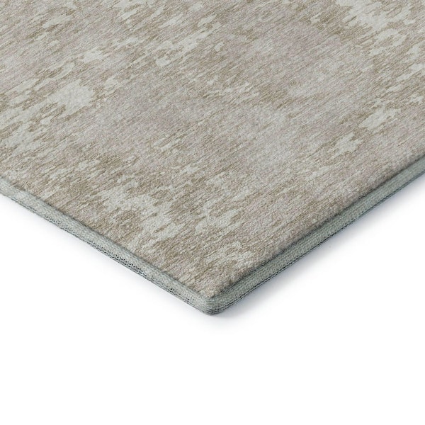 Mayfield Premium Machine Washable Abstract AMF946 Ivory 8 ft. x 10 ft. Area Rug