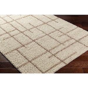 Maryland Shag Taupe/Brown Abstract 7 ft. x 9 ft. Indoor Area Rug
