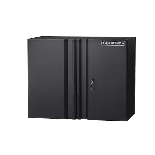 128 in. W x 81 in. H x 24 in. D Heavy Duty Welded 7-Piece Steel Garage Storage System in Black