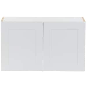 Cambridge White Shaker Assembled All Plywood Wall Cabinet with 2 Soft Close Doors (30 in. W x 12.5 in. D x 18 in. H)