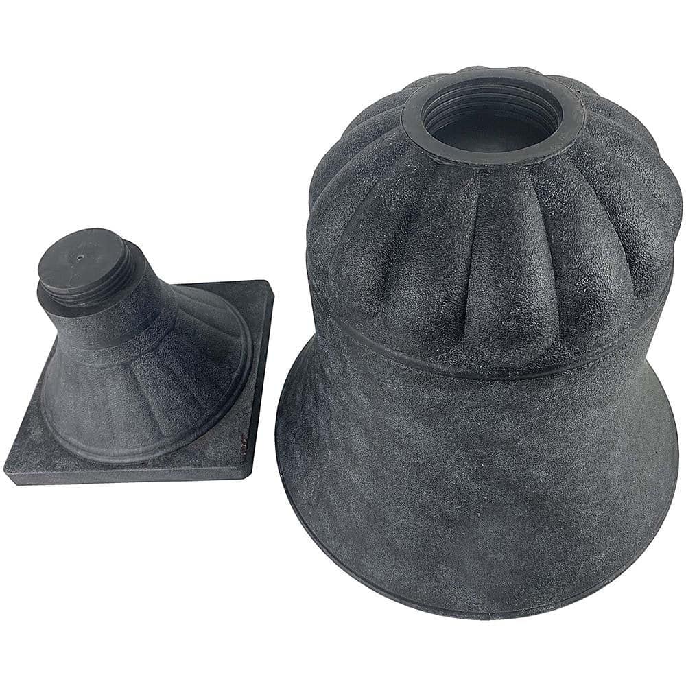 Winston 16 Inch Black Resin Outdoor Urn Planter