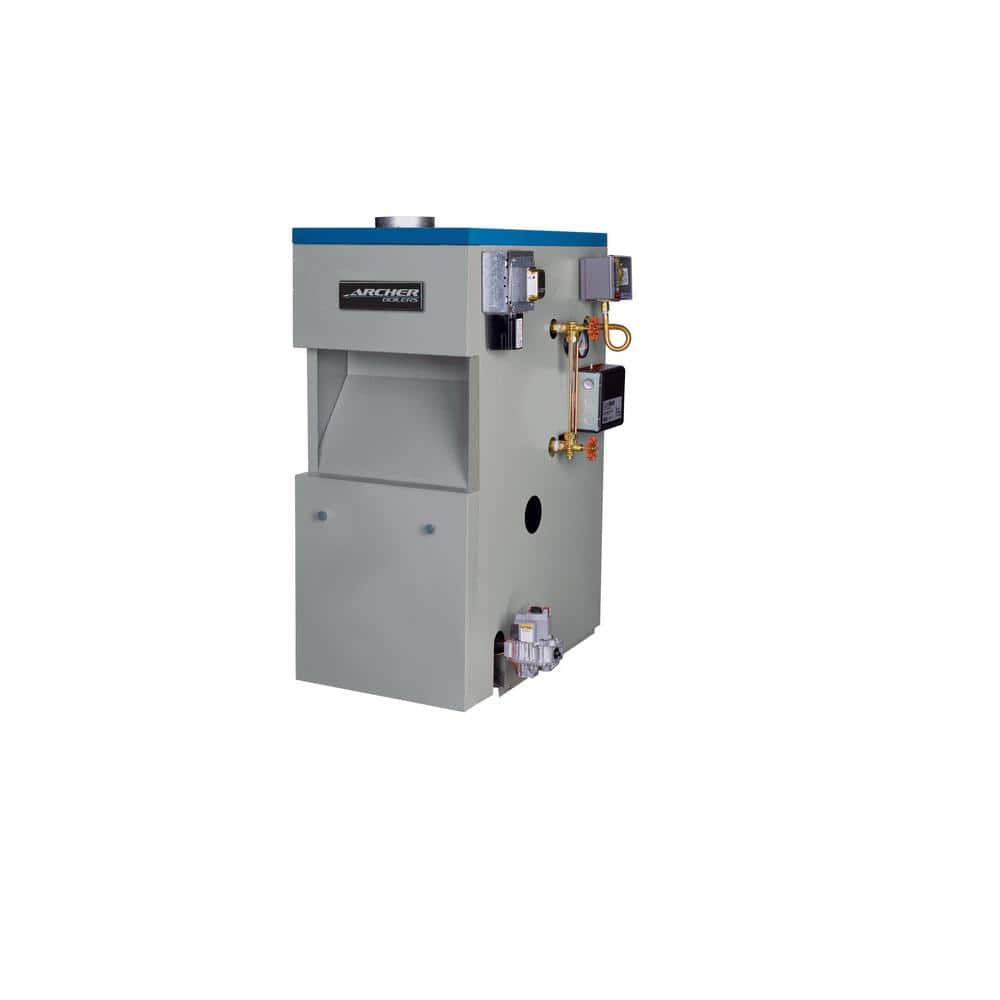 ARCHER Fighter 82% AFUE 4-Section Natural Gas Steam Boiler with 103,000 BTU  Input and 85,000 BTU DOE Heating Capacity FTR-4-103A-NHP The Home Depot