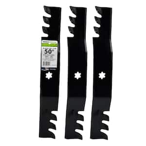 3-Commercial Mulching Blade Set for Many 50 in. MTD, Cub Cadet, Troy-Bilt Mowers Replaces OEM #s 742-04053A, 742-04053-X