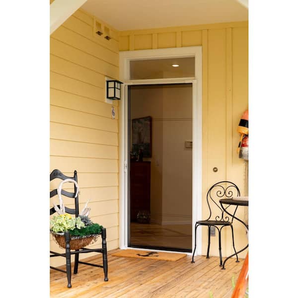 Weather Star 36 In X 79 Brisa White Short Retractable Screen Door 77010361 Short Retractable Screen Door 77010361, How To Measure Sliding Screen Door Home Depot