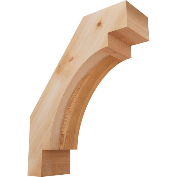 5 1/2"W x 16"D x 20"H Merced Smooth Knee Brace, Western Red Cedar