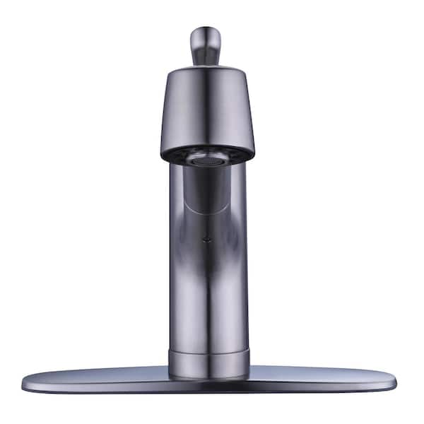 Glacier Bay - McKenna Single Handle Pull Out Sprayer Kitchen Faucet in Stainless Steel with Turbo Spray and FastMount