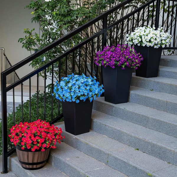 Artificial Blue Morning Glory, 16-Bundles L0DL8YW6K8 - The Home Depot