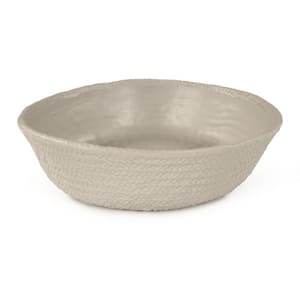 Large Grey Cross Weave Bowl