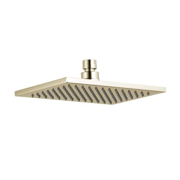 Delta 1-Spray Patterns 2.5 GPM 5.67 in. Wall Mount Fixed Shower Head in Lumicoat Polished Nickel