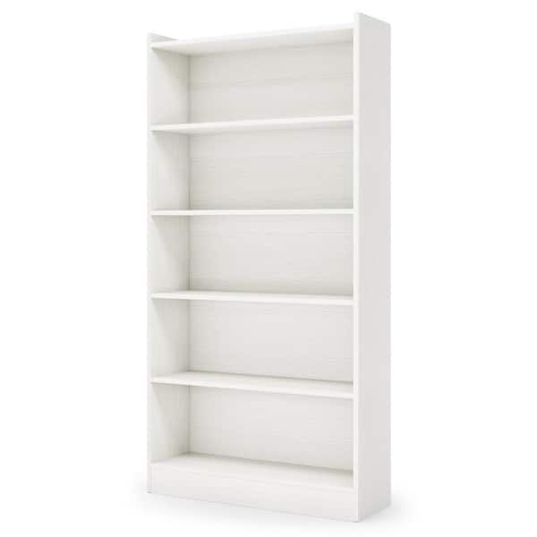 Tribesigns Earlimart 65 in. Industrial Brown Bookshelf 4-Tiers Standard Bookcases with 3-Drawers for Living Room Office