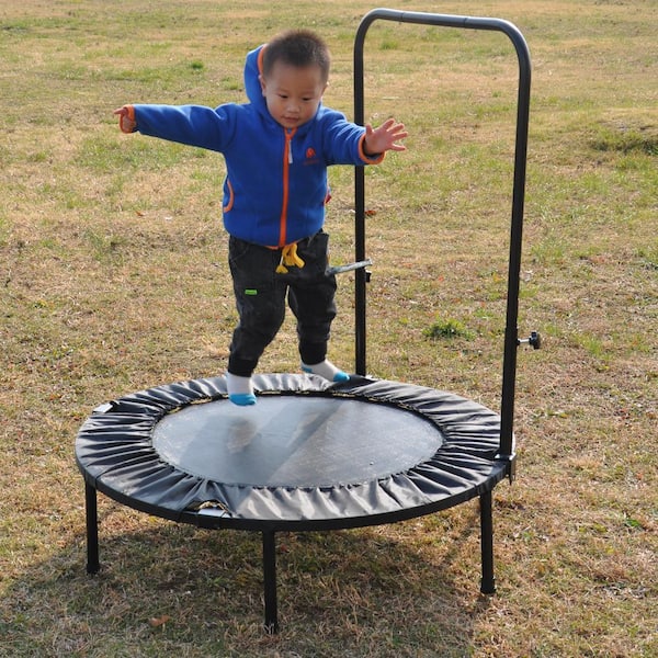 40" Mini Rebounder Trampoline Exercise Fitness Gym W/Handle In/Outdoor Kids Play 