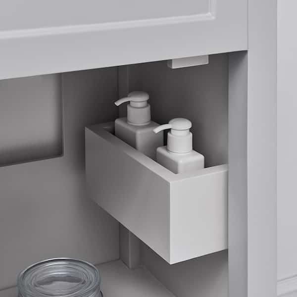 Arvesen 18 in. W x 12 in. D Vanity in White with Ceramic Vanity Top in White with White Sink