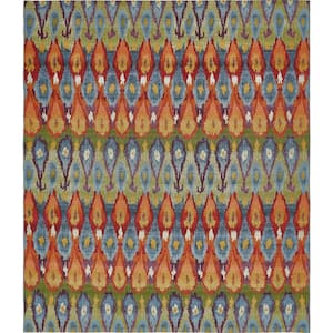 Outdoor Ikat Multi 10' 0 x 12' 0 Area Rug