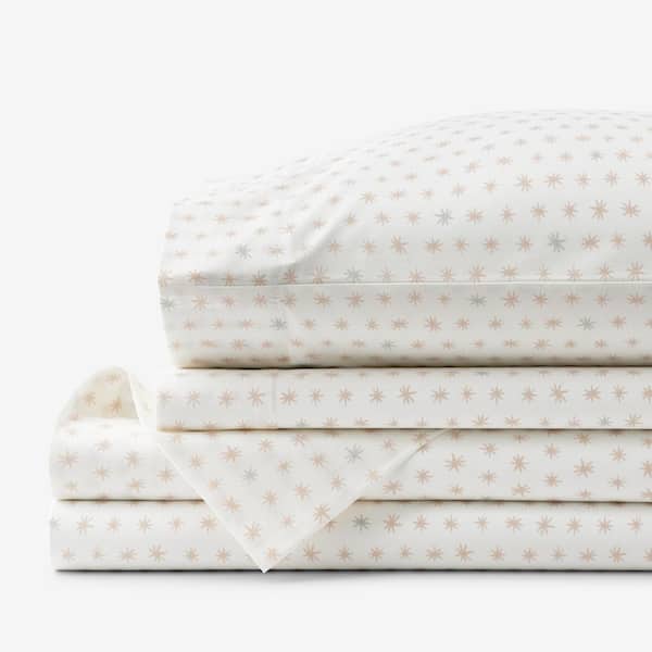 The Company Store Company Kids Ditsy Star Pink Organic Cotton Percale Twin Sheet Set