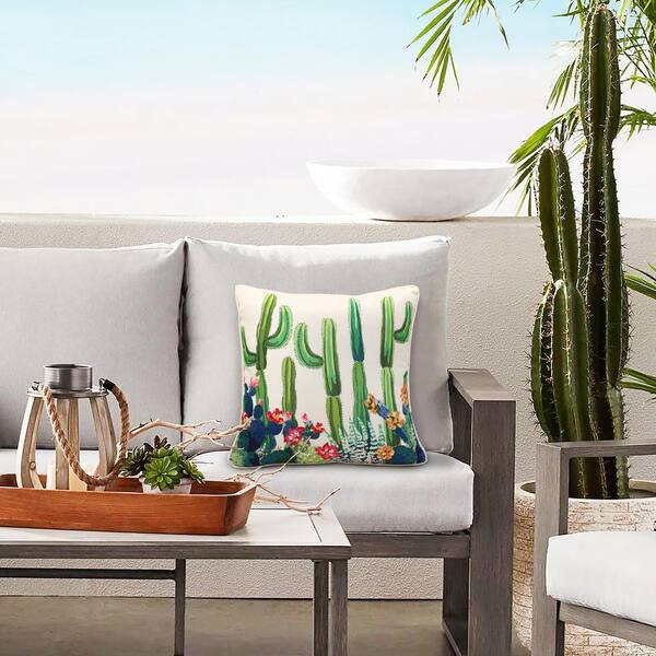 Tropical outdoor shop throw pillows