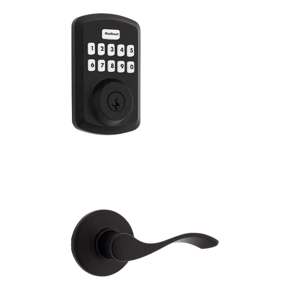 Powerbolt 250 Electronic Keypad Deadbolt with Balboa Passage Lever Matte Black Door Handleset price history on PriceWatchPro