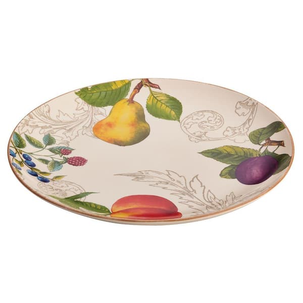 BonJour Dinnerware Orchard Harvest Stoneware 12 in. Round Platter