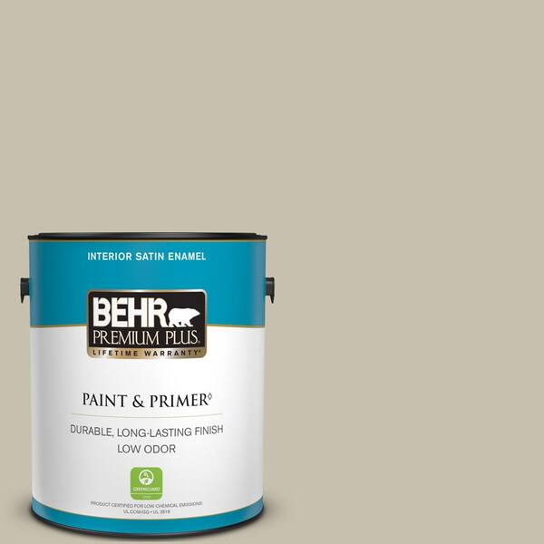 BEHR PREMIUM PLUS 1 gal. #BXC-56 Stone Creek Satin Enamel Low Odor Interior Paint & Primer