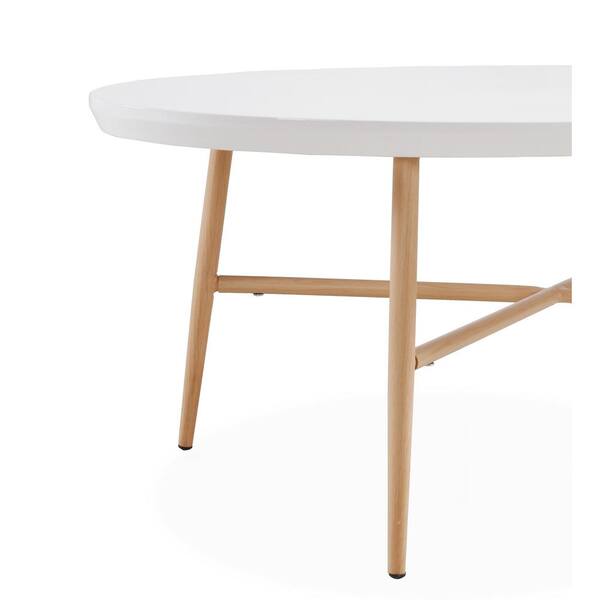 Handy Living Miami 44 In White Oak Large Oval Wood Coffee Table With Metal Legs Mm Ct11 2164 The Home Depot - White Coffee Table With Light Wood Legs Handy Living Miami 44 In White Oak Large Oval Wood Coffee Table With Metal Legs Mm Ct11 2164 The Home Depot - White Coffee Table With Light Wood Legs