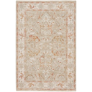 Asher Sage Ivory 5 ft. x 8 ft. All-over design Traditional Area Rug