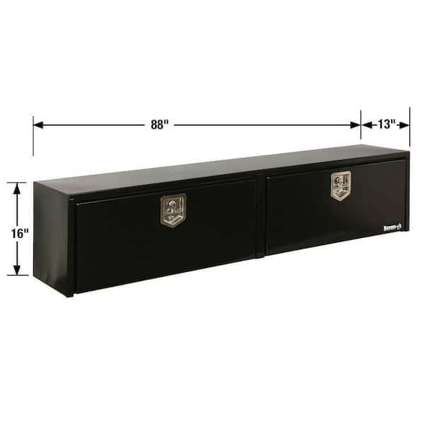 Buyers Products Company 88 Gloss Black Steel Full Size Top Mount Truck Tool Box