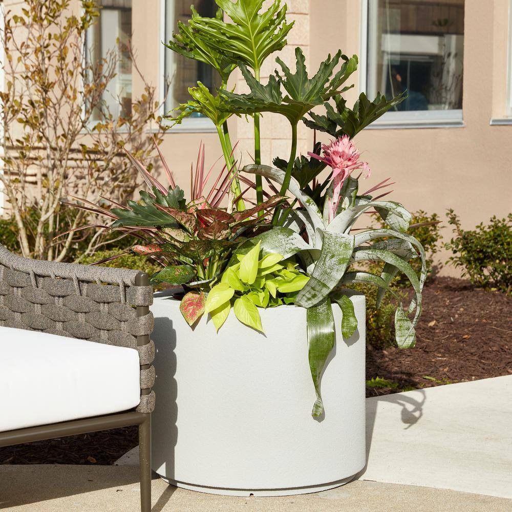 Baja 23" Sandstone Granite Modern Round Outdoor Planter