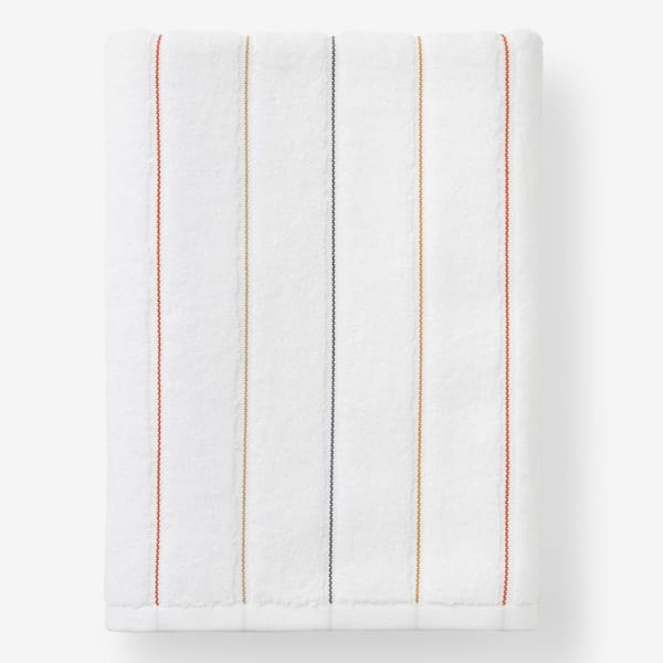The Company Store Company Cotton Rust Multi Stripe Bath Sheet
