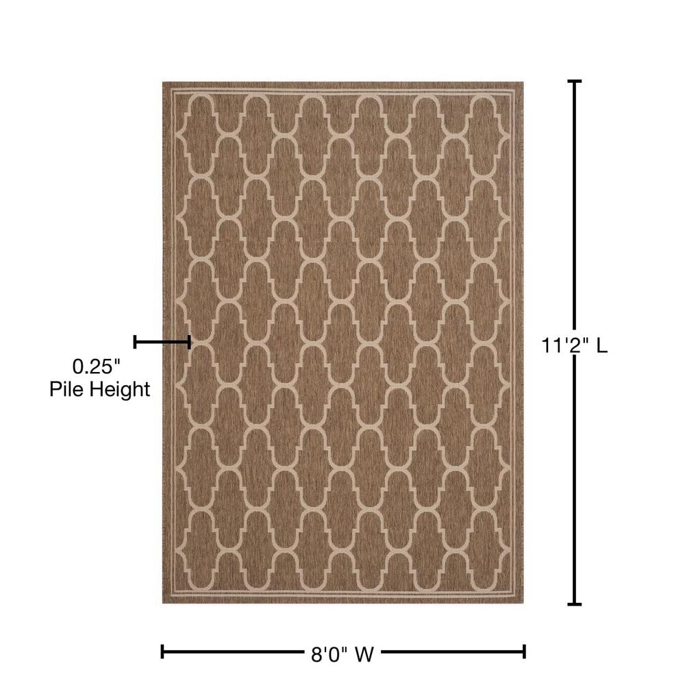 Light Blue Contemporary Easy-Care Synthetic Indoor/Outdoor Rug