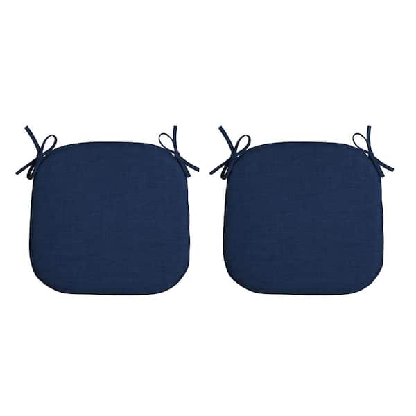 Indoor/Outdoor Square Foam Seat Pad, Set of 2, Foam Cushion Sapphire Blue Leala