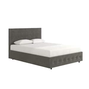Sherry Gray Upholstered Velvet Full Size Bed