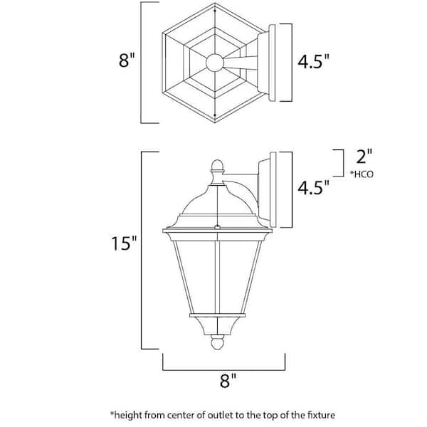 Westlake DC 1-Light Black Outdoor Wall Lantern Sconce