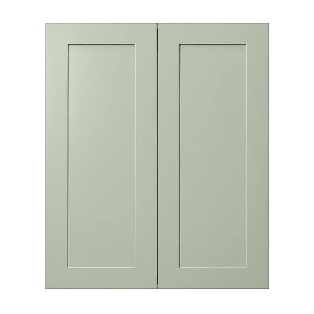 Shaker Assembled 30 in. x 30 in. x 12 in. Wall Cabinet with 2 Doors in Jade Green price history on PriceWatchPro