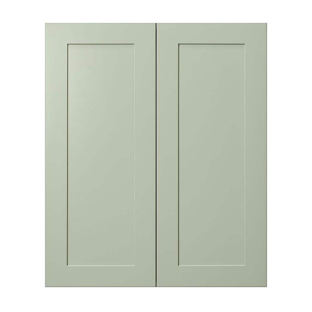 Shaker Assembled 36 in. x 30 in. x 12 in. Wall Cabinet with 2-Doors in Jade Green price history on PriceWatchPro