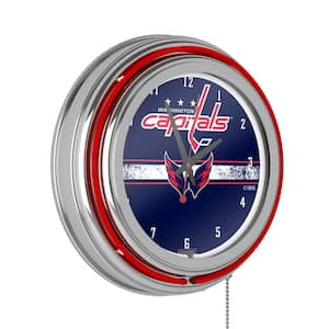 Washington Capitals Red Logo Lighted Analog Neon Clock